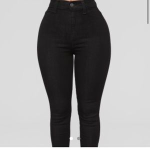 Fashion nova black classic high waisted jeans